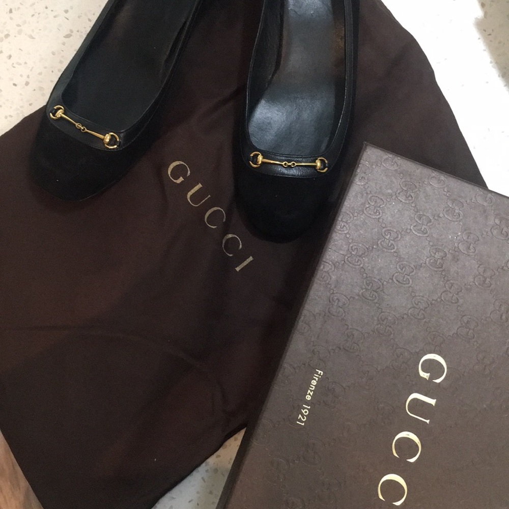 Gucci Kitten Heel Suede Pump Worn Once